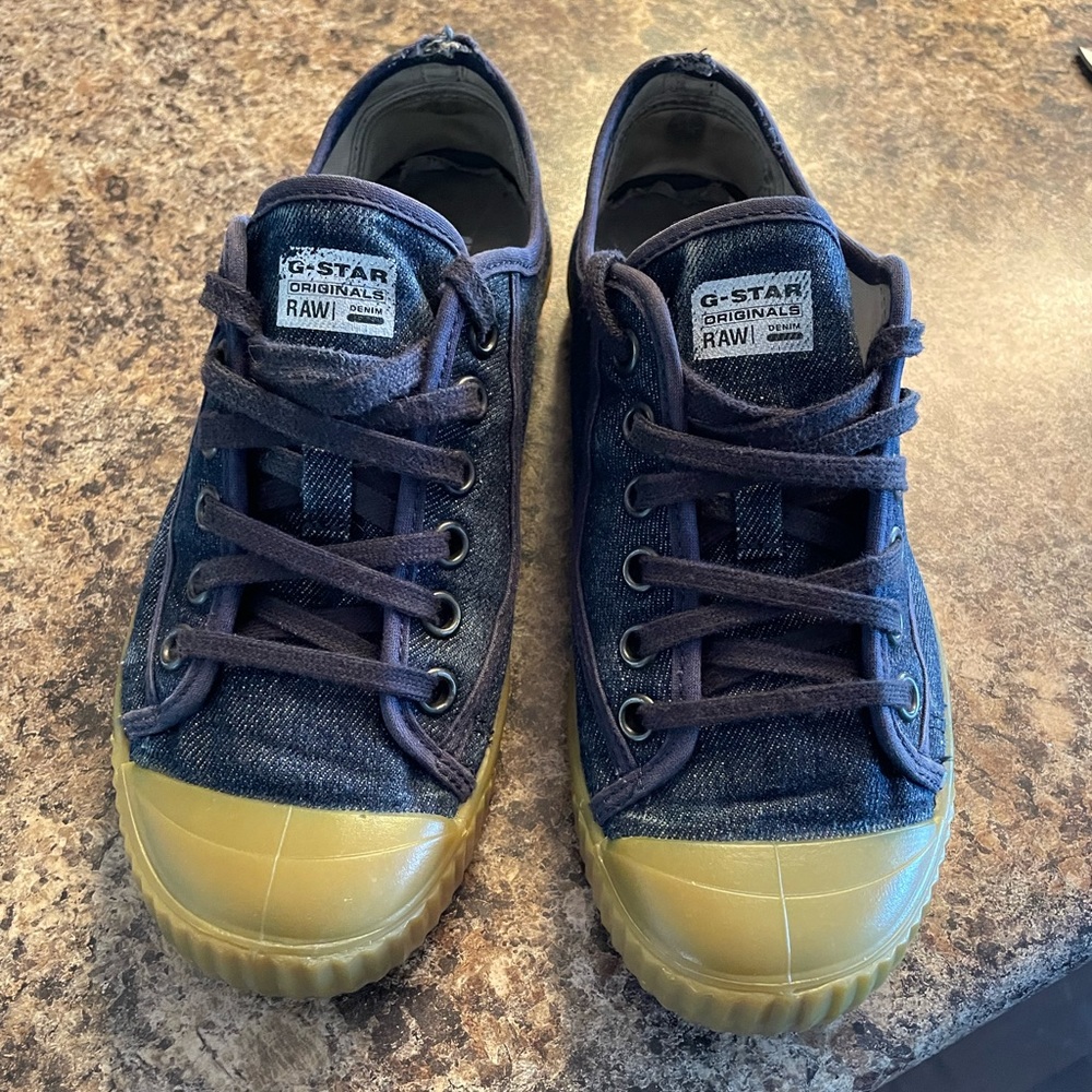 G-STAR RAW “ROVULC ROEL DENIM” LOW CUT SNEAKERS SHOES SIZE EU 39 MENS 6 WOMENS 8